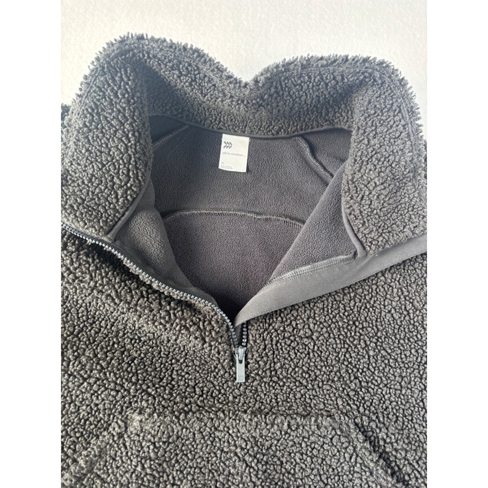 All In Motion Womens Cozy 2 Zip Sherpa‎ Pullover Black XL Quarter Zip Fleece - Picture 7 of 9